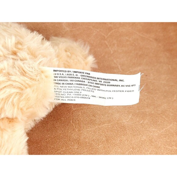 Greenbrier International Tan and Pink Teddy Bear ~ 7 inches - Picture 4 of 5